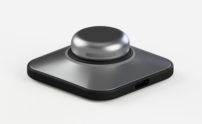 render of Tone necklace on charging dock